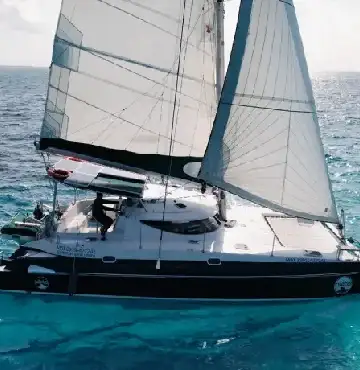 side view of catamaran