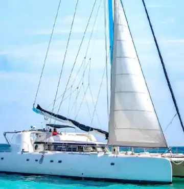 side view of amazing catamaran